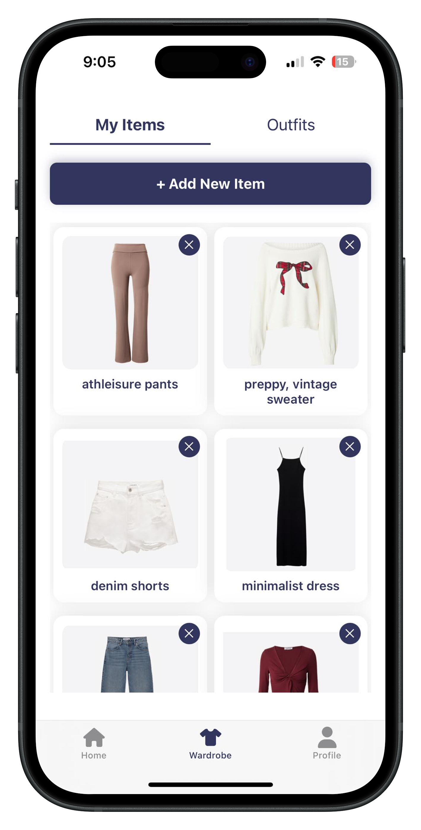 Wardrobe Manager Screenshot